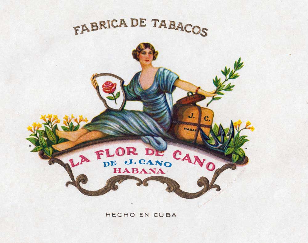 The former Vista of the La Flor de Cano brand, relatively modern and simply designed. (Source: Min Ron Nee: “AN ILLUSTRATED ENCYCLOPAEDIA OF POST-REVOLUTION HAVANA CIGARS”, Hong Kong 2003, ISBN: 978-3980930826)