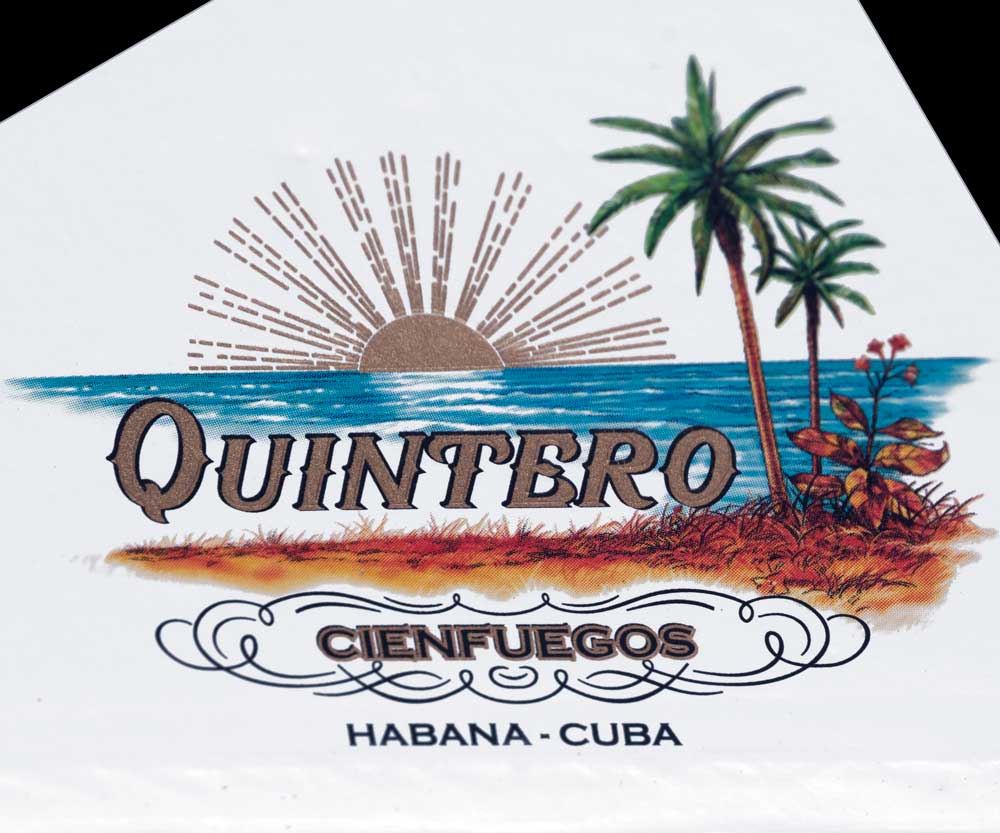 The new look of Quintero cigars emphasises their proximity to the sea with water and the setting sun on the horizon. Cienfuegos is situated on the Bay of Cienfuegos on the southern coast of Cuba.