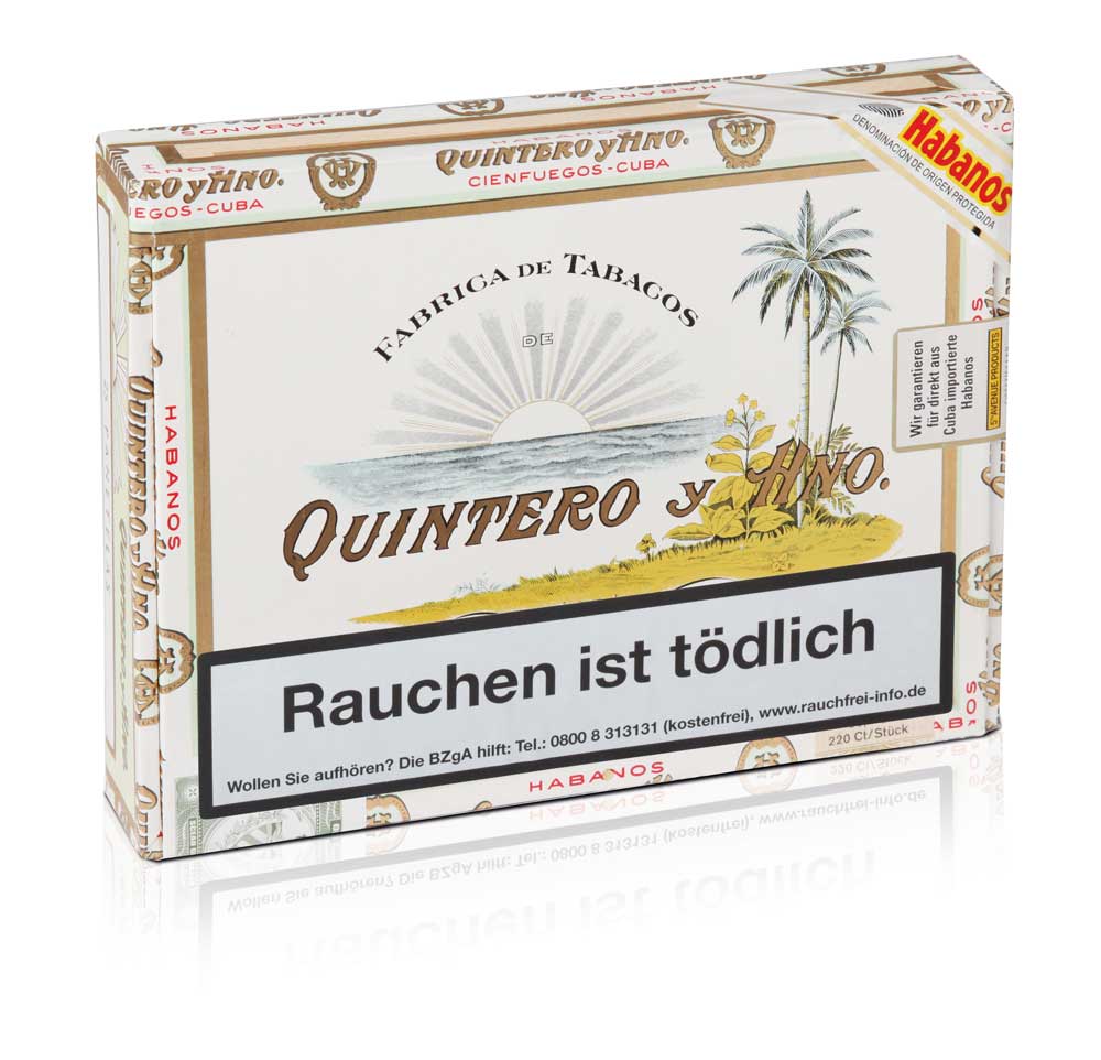 The original company name is still printed on the Quintero box today: „Quintero y Hmo.“ Hmo. is the abbreviation for Hermano = brother.