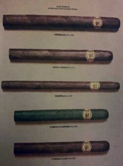 Fünf Formate gehörten in den 70er Jahren zur Marke Quai-d'Orsay: eher schlanke Formate mit hellen bis sehr hellen Deckblättern.