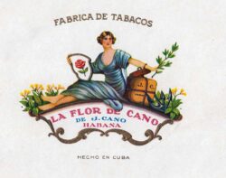 The former Vista of the La Flor de Cano brand, relatively modern and simply designed. (Source: Min Ron Nee: “AN ILLUSTRATED ENCYCLOPAEDIA OF POST-REVOLUTION HAVANA CIGARS”, Hong Kong 2003, ISBN: 978-3980930826)