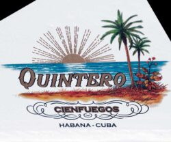 The new look of Quintero cigars emphasises their proximity to the sea with water and the setting sun on the horizon. Cienfuegos is situated on the Bay of Cienfuegos on the southern coast of Cuba.